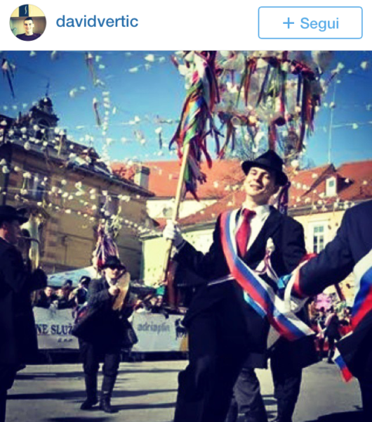 spearmen Kurentovanje in Ptuj Slovenia Carnival parade