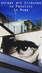 Pasolini street art in Rome