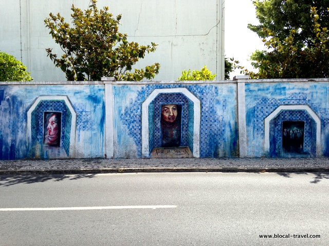 Vanessa rosa blue wall street art lisbon