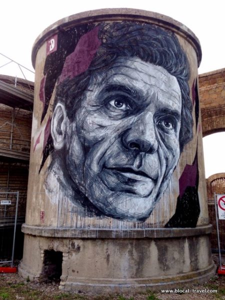 street art Pasolini Roma teatro india Frederico Draw