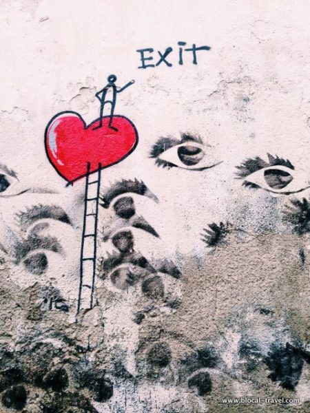 exit enter street art florence