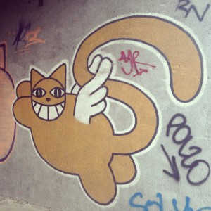 M. Chat (Thoma Vuille) Graffiti in Sarajevo