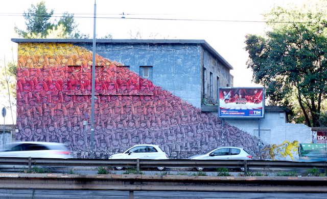 BLU street art roma prenestina