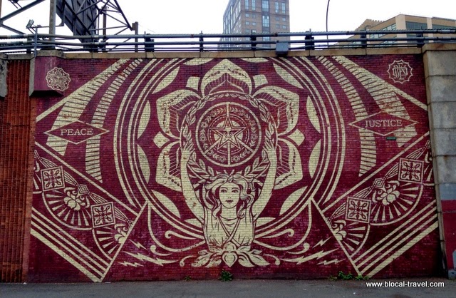 obey street art DUMBO brooklyn new york