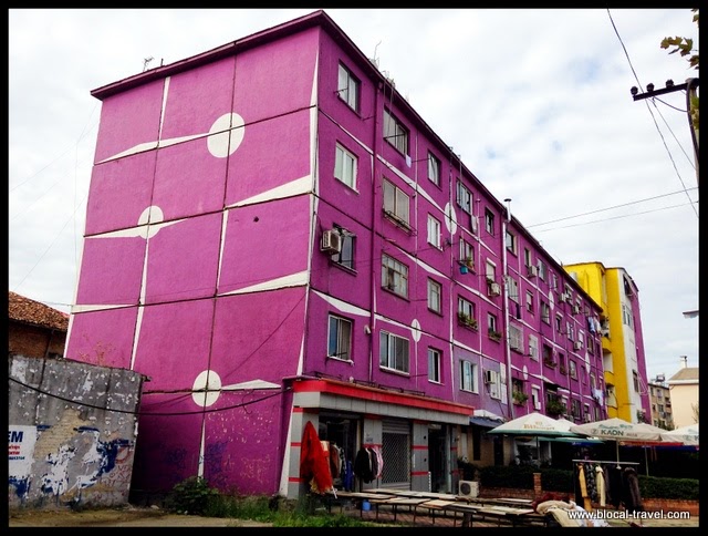 Tirana's colorful buildings