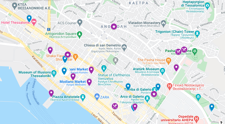 Thessaloniki street art map