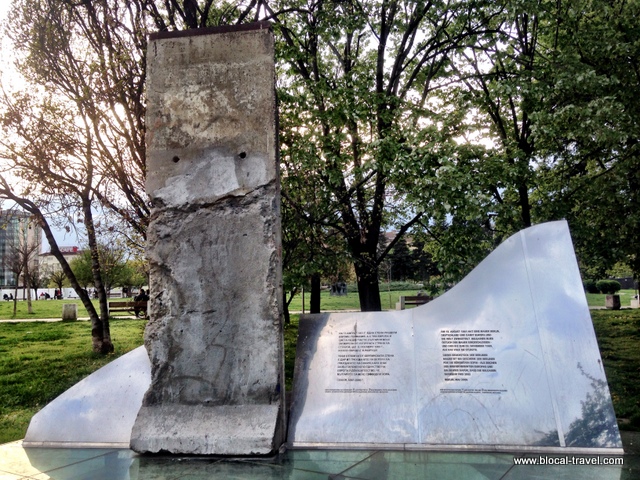 fragment of the Berlin wall in Sofia