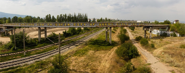 sofia graffiti welcome Bulgaria