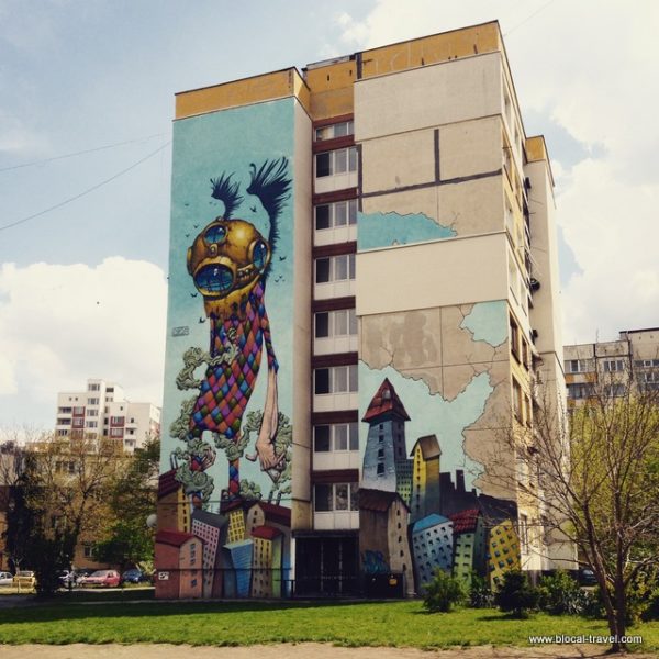 street art by Bozko in the Hazdhi Dimitar neighborhood, Sofia