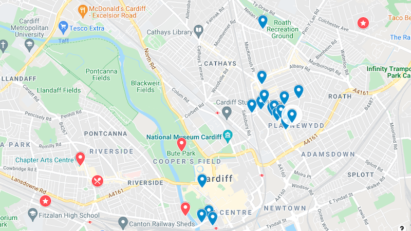 Cardiff street art map