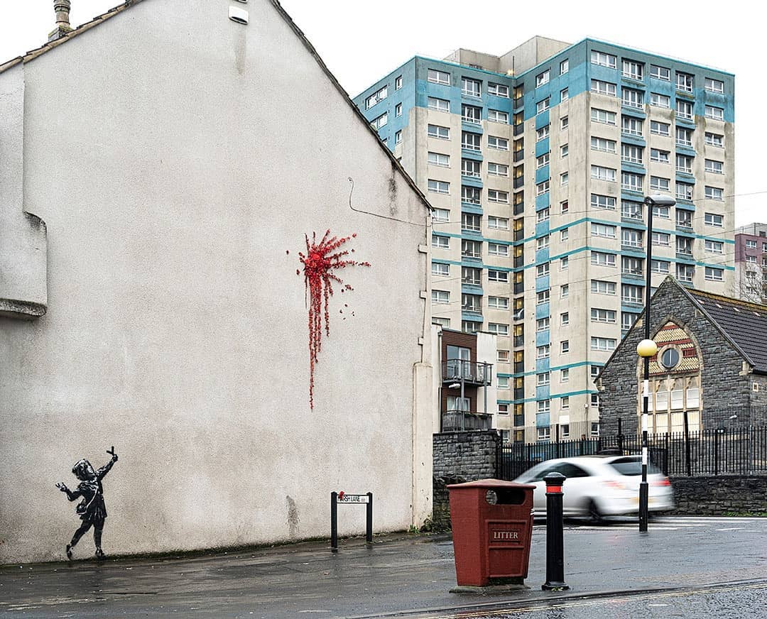 Banksy valentine day Bristol 2020