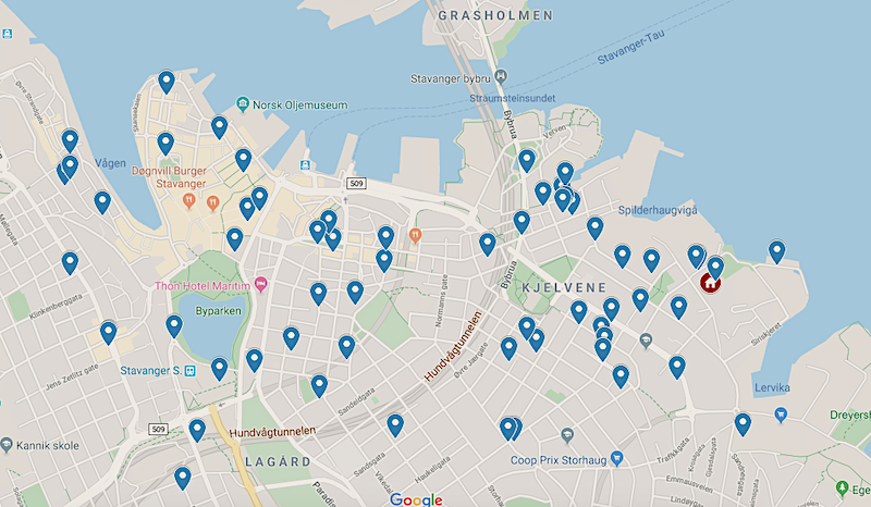 stavanger norway street art map