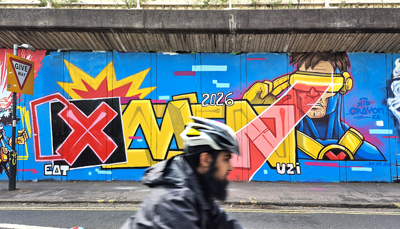 A piece by Kid Crayon on the M32 in Bristol.
