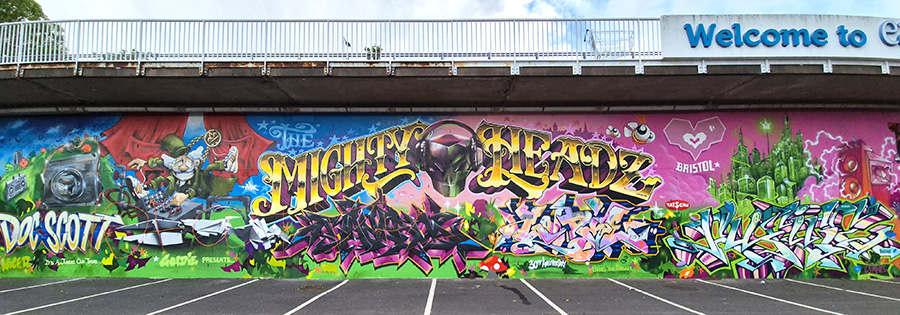 Metalheadz 30th Anniversary street art graffiti in Bristol