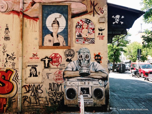 Aladin BAM political street art in Rome