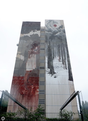 Borondo in Berlin mural