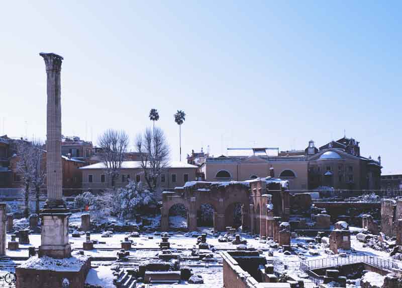 neve a Roma 2018 fori romani