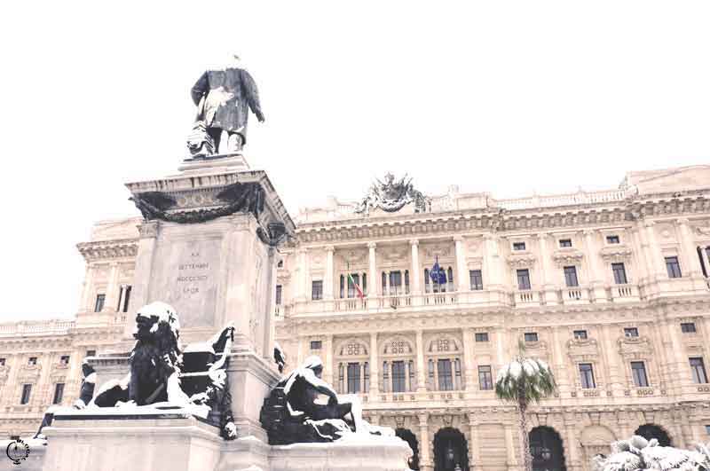 snow in Rome 2018 piazza cavour