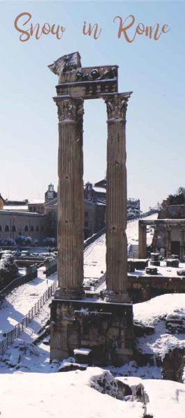 snow in Rome 2018