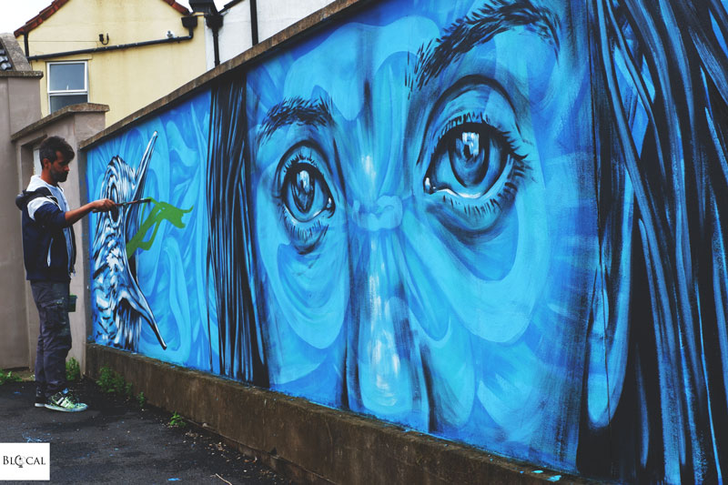 dinho bento upfest street art bristol 2018