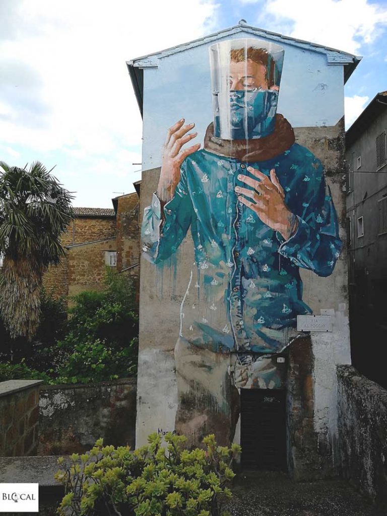 fintan magee street art in italy acquapendente