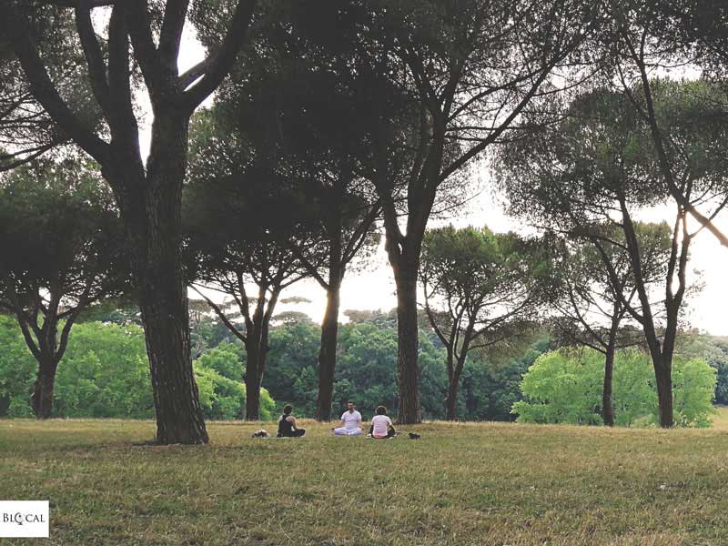 yoga villa pamphili summer in Rome
