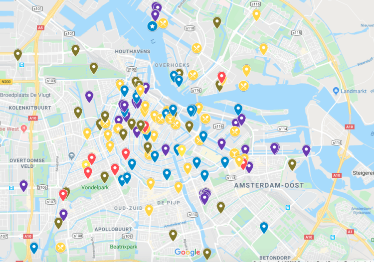 Alternative Amsterdam street art map