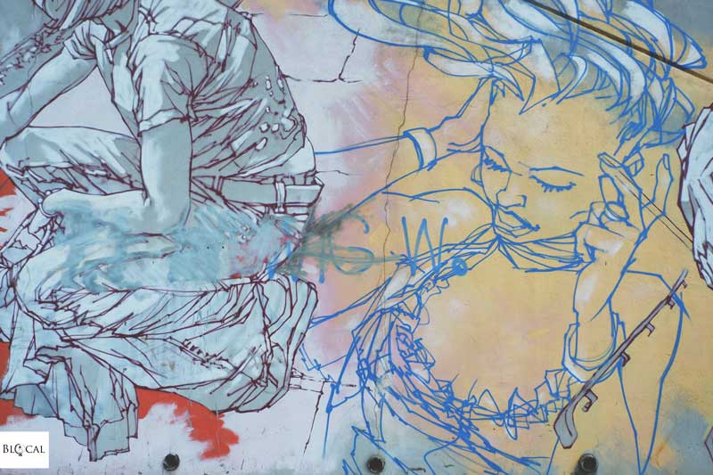 Mode 2 street art in Prague