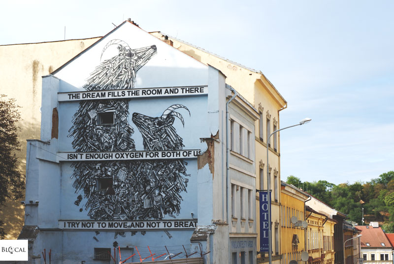 dede street art in Prague