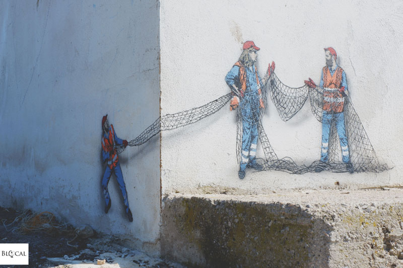 jaune street artist in Italy Terracina Memorie Urbane 2018