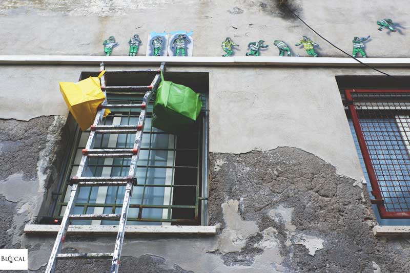 jaune street artist in Italy Gaeta Memorie urbane 2018