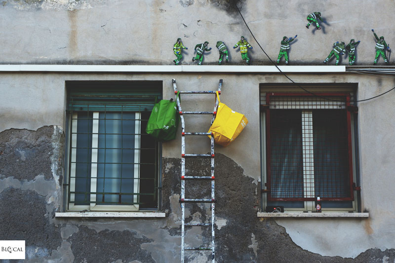 jaune street artist in Italy Gaeta Memorie urbane 2018