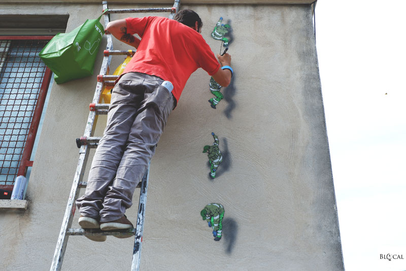 jaune street artist in Italy Gaeta Memorie urbane 2018