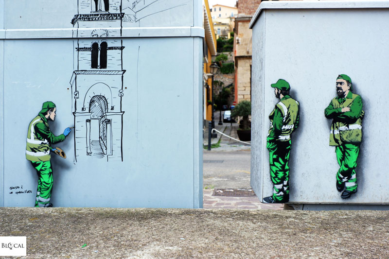 jaune street artist in Italy Gaeta Memorie urbane 2018
