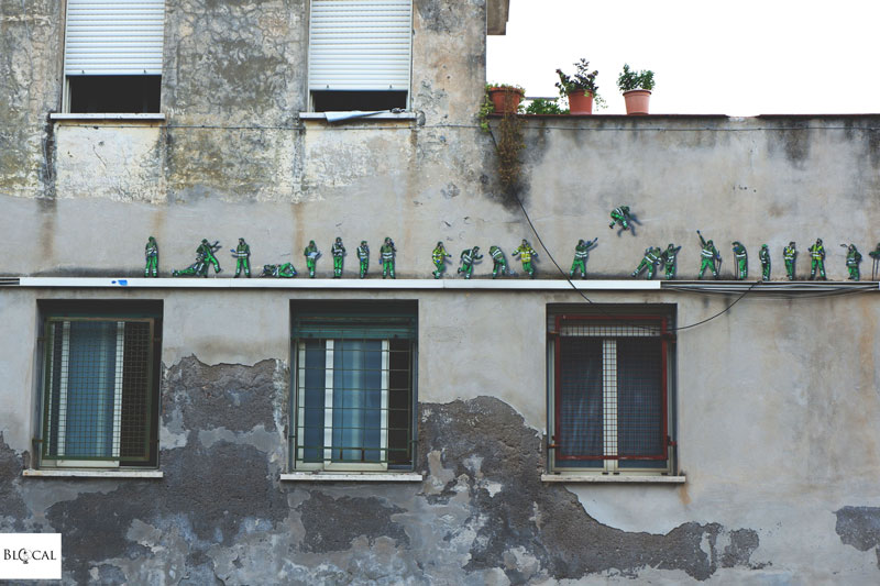 jaune street artist in Italy Gaeta Memorie urbane 2018