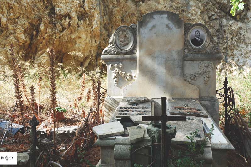 monumental tombstone in cagliari cemetry bonaria