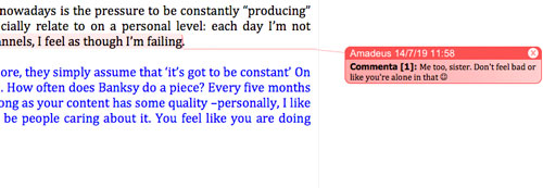 Pressure on blogging