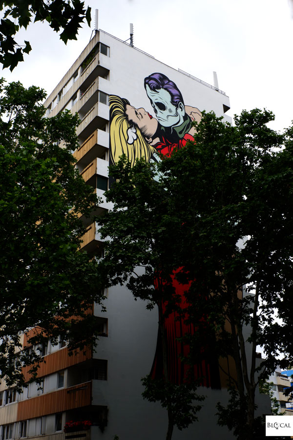 Dface mural in Paris 13th Arrondissement