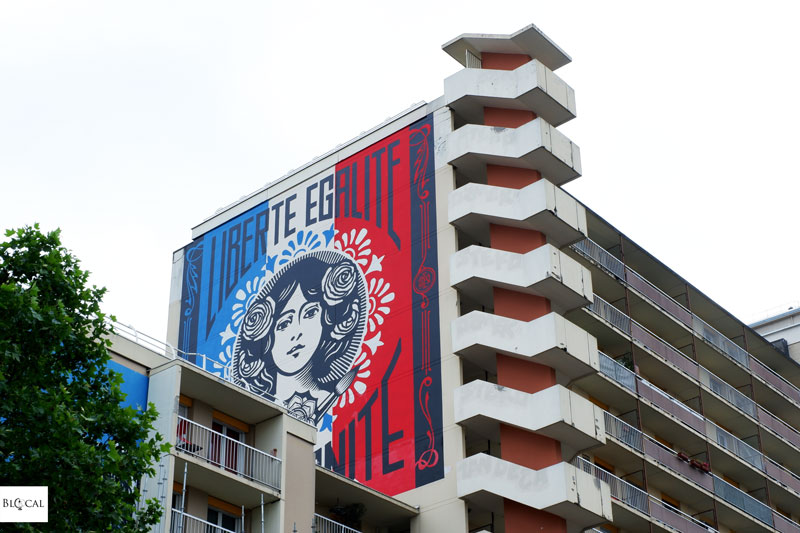 Obey street art in paris