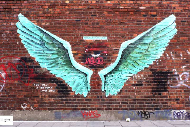 Paul Curtis wings street art Liverpool