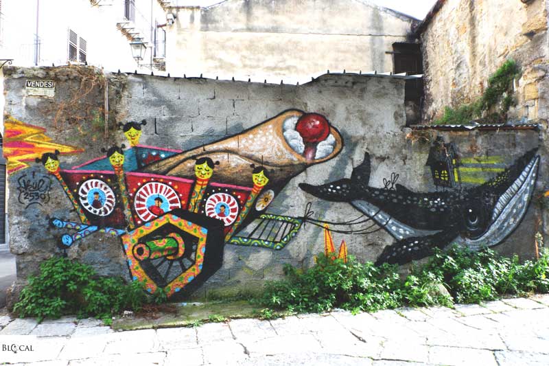 bue2530 cannoli street art palermo