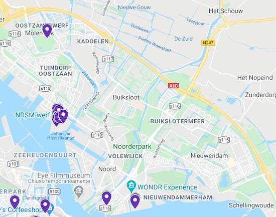 Amsterdam street art map NOORD