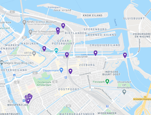 Amsterdam street art map OOST