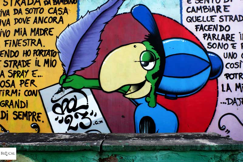 BOL23 graffiti street art in Trullo Rome