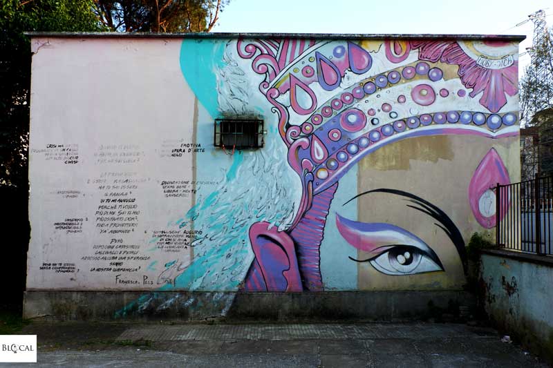Moby Dick street art in Trullo Rome