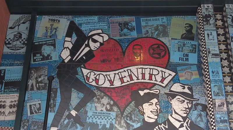 Carrie Reichardt mosaic in Coventry ska music