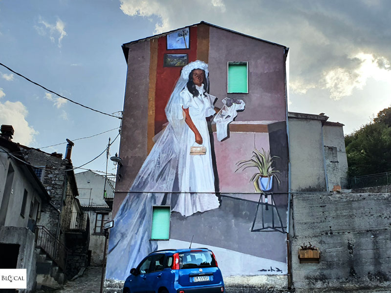 Mohamed L’Ghacham mural in Italy