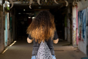 Giulia Blocal exploring MAAM inside Metropoliz in Rome
