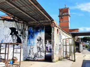 Street art inside the MAAM and Metropoliz complex in Rome