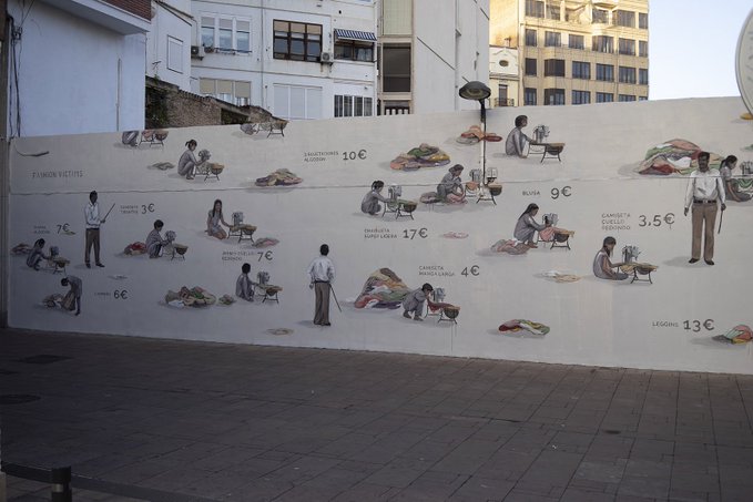 Escif Fashion Victims Primark Valencia Mural street art 